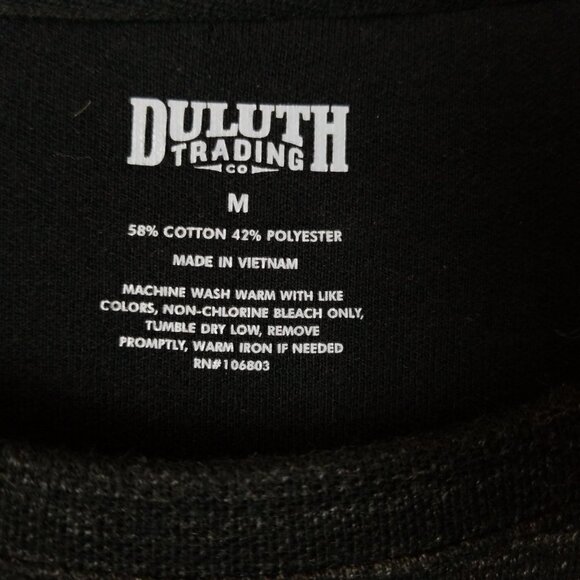 Duluth Trading  tunic sweater pockets long sleeves Dark Gray / Black Medium - Picture 2 of 6